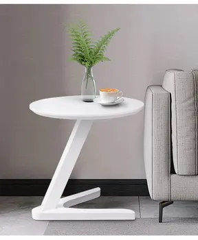 Новый круглый журнальный столик, дизайн маленькой прикроватной тумбочки, журнальный столик, простой маленький письменный стол для мебели в гостиную