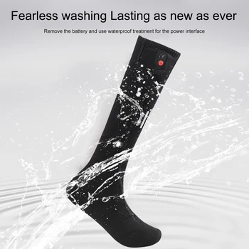 Носки с электрическим подогревом 5 В, перезаряжаемые носки с подогревом на батарейках емкостью 4000 мАч с 3 регулируемыми температурами для мужчин и женщин