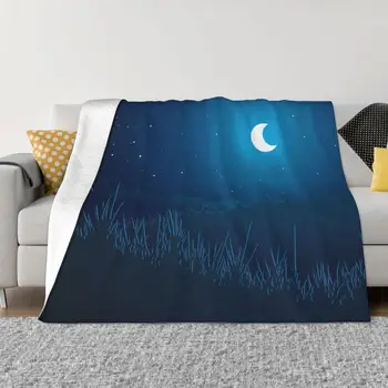 Ночной пейзаж, иллюстрация в виде тыквы, одеяло из аниме-мультфильма, легкие дышащие Декоративные покрывала для кровати, диван