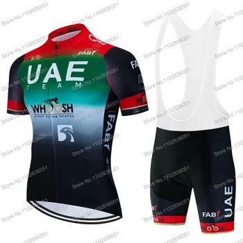 ОАЭ Whoosh Велоспорт Джерси Комплект Командной Велосипедной Одежды Черные Мужские Рубашки Для Шоссейных Велосипедов Костюм Велосипедный Нагрудник Шорты MTB Maillot Cyclisme Kit