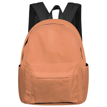 Однотонные оранжево-красные женские мужские рюкзаки, Водонепроницаемый школьный рюкзак для студентов, мальчиков и девочек, сумка для ноутбука, Mochilas