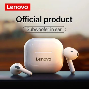 Оригинальные беспроводные наушники Lenovo LP40 TWS Bluetooth 5.0 С двойным стерео шумоподавлением басов Сенсорным управлением В режиме длительного ожидания 230 мАч