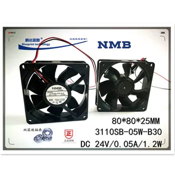 Оригинальный NMB 3110SB-05W-B30 с двумя шарикоподшипниками 8 см 80 мм 8025 80*80* 25 Мм охлаждающий вентилятор 24 В 0.05A Вентилятор с переменной частотой вращения