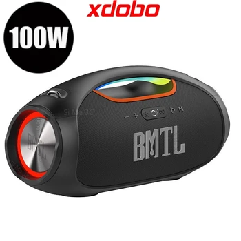 Оригинальный бумбокс Xdobo, 100 Вт, стереофонический динамик объемного звучания Bluetooth, портативная колонка TWS, Наружный Водонепроницаемый Беспроводной музыкальный сабвуфер