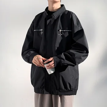Осенняя куртка Мужская со звездной застежкой-молнией, свободная водонепроницаемая женская куртка, Повседневная Красивая походная куртка 2023 года, новый бомбер премиум-класса
