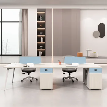 Офисная мебель стол для персонала простой современный стол для четырех человек компьютерный стол и стул для двоих