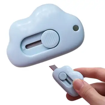 Офисный Мини-Резак для коробок Cute Cloud Портативный Универсальный Резак для бумаги Выдвижной Маленький Нож для открывания писем Бритва Школьные Канцелярские Принадлежности
