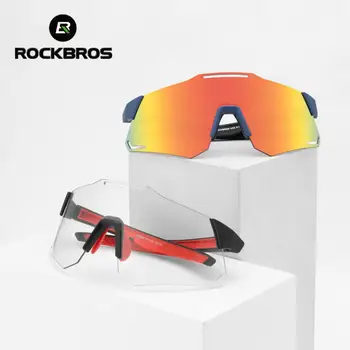 Официальные Велосипедные очки ROCKBROS, Солнцезащитные Поляризованные Фотохромные Солнцезащитные очки UV400, очки для рыбалки и пешего туризма.
