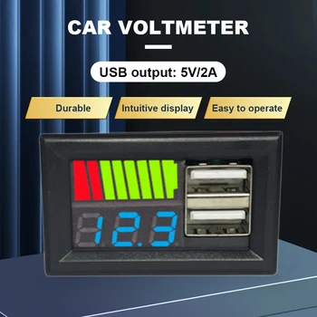Панель Литий-ионного индикатора Напряжение Емкость автомобильного свинцового аккумулятора Тестер Вольтметр Измеритель кислотной литиевой мощности