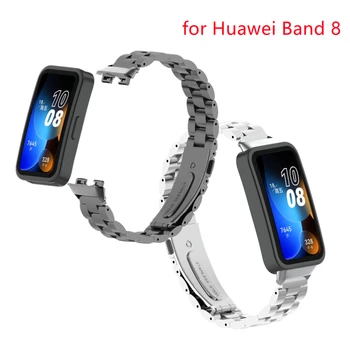 Петля для ремешка из нержавеющей стали для Huawei Band 8, металлический ремешок для часов, женские мужские часы, браслет для Huawei Band 8 Correa