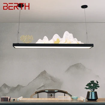 Подвесная люстра в китайском стиле, современная светодиодная, 3 цвета, Креативный пейзаж, подвесные светильники для домашнего Чайного домика, столовой