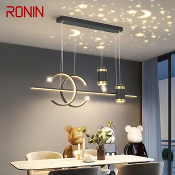 Подвесные светильники RONIN Nordic Современные креативные светодиодные светильники с проекцией звездного неба для декоративной домашней столовой