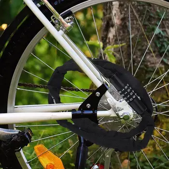 Портативный велосипедный замок длиной 1,15 м С 4 кодовыми комбинациями, Кодовый замок для электровелосипеда и скутера высокого уровня безопасности