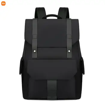 Портативный рюкзак Xiaomi PU, водонепроницаемый, однотонная Деловая сумка для поездок на работу, компьютерная сумка для старшеклассников