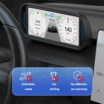 Приборный спидометр HD LCD Цифровой спидометр Электронный головной дисплей Умный автомобильный спидометр для Tesla модель 3 Y 2019-2022