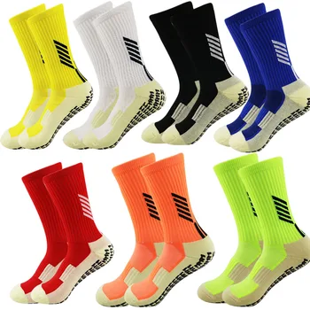 Профессиональные противоскользящие футбольные носки, дышащие баскетбольные носки для фитнеса, компрессионные футбольные носки для взрослых