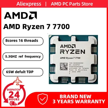 Процессор AMD Ryzen 7 7700 R7 7700 CPU 5,3 ГГц, 8-ядерный игровой процессор с 16 потоками, 5 Нм L3 = 32M 100-0000 Для placa-mãe para jogos 게임용 마더보드