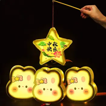 Ретро Милый детский звездный Нефритовый кролик, фонарь в китайском стиле 