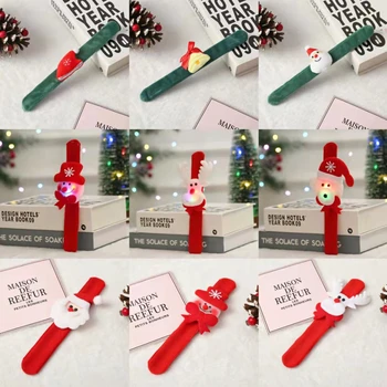 Рождественский подарок для детей Светящийся браслет со снеговиком Санта Рождественский подарок Рождественский браслет