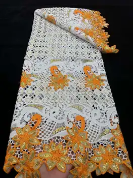 Роскошная Африканская Кружевная ткань, Высококачественная Французская Вышивка Блестками, Хлопковый Гипюровый Шнур, Нигерийское Кружево для мужской и женской одежды.