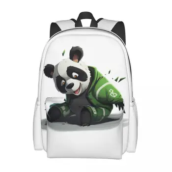 Рюкзак с изображением панды, Тренировочные рюкзаки в стиле мультяшного рисунка, Женские Мужские дизайнерские Прочные школьные сумки, рюкзак Kawaii