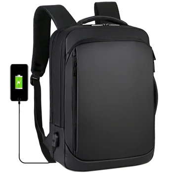 Рюкзаки с USB-зарядкой для мужчин 2023, Многофункциональный деловой 15,6-дюймовый рюкзак для ноутбука, водонепроницаемая пленка, мужская сумка на плечо, повседневная сумка