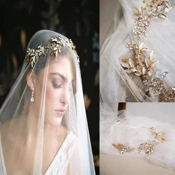 Свадебные повязки со стразами для невесты, Хрустальная повязка на голову, Аксессуары для волос, Свадебная хрустальная повязка для волос, подарок подружке невесты, украшения на голову
