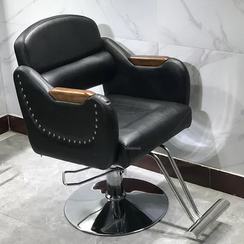 Скандинавские винтажные парикмахерские кресла Кресло для макияжа в салоне красоты Мебель для Парикмахерской Вращающееся Тату-кресло Профессиональное Парикмахерское кресло