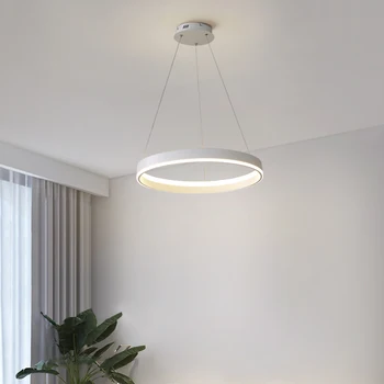 Скандинавские простые светодиодные подвесные светильники Креативной круглой формы для гостиной, офиса, бара, кофейни, ресторана, люстры, лампы для домашнего внутреннего освещения
