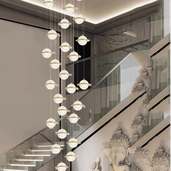 Скандинавский домашний декор столовая Подвесной светильник освещение в помещении лестничный светильник подвесной светильник люстра лампы для гостиной