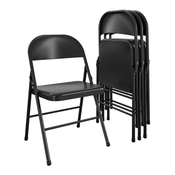 Складной стул Mainstays Steel (4 шт.), черный, аксессуары для кемпинга