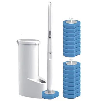 Сменные головки для туалетных щеток с длинной ручкой, одноразовый очиститель для туалетных щеток, сменная головка для чистки и поршень в комплекте