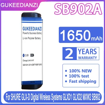 Сменный Аккумулятор GUKEEDIANZI 1650 мАч Для Цифровых Беспроводных Систем SHURE GLX-D GLXD1 GLXD2 MXW2 SB902 SB902A