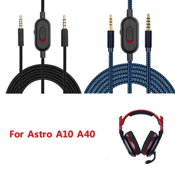 Сменный кабель премиум-класса с регулятором отключения звука для гарнитур AstroA10 A40 Удлинительный шнур в нейлоновой оплетке для игровых наушников