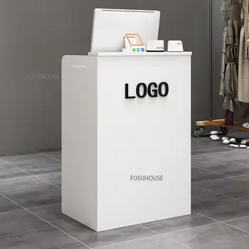 Современная простая стойка регистрации для офисной мебели из деревянных панелей, стойка регистрации Небольшого магазина одежды, стойка кассы A