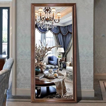 Современное зеркало во весь рост, Большой Размер, Длинная Прическа Принцессы, Роскошное Зеркальное Настенное Эстетическое Украшение гостиной Espelho Decorativo