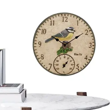 Спальня Атмосферный термометр Часы Настенный декор Креативность Современное украшение гостиной Модные Домашние Часы Сад