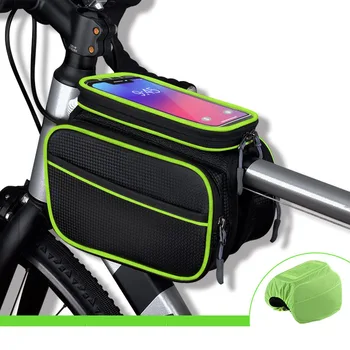 Спортивная сумка для велосипеда на открытом воздухе, водонепроницаемая прозрачная сумка для телефона, сумка для верхней трубки для горного велосипеда, принадлежности для верховой езды, Аксессуары