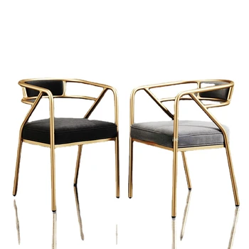 Стулья для гостиной в косметическом кабинете Золотое дизайнерское кресло Современные стулья для гостиной Роскошная удобная мебель