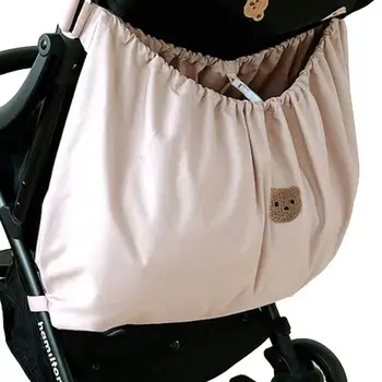 Сумка-органайзер для колясок с рисунком милого Медведя, сумка-органайзер для детских колясок для мамы, Подвесная детская сумка-тележка, Совместимая с большинством