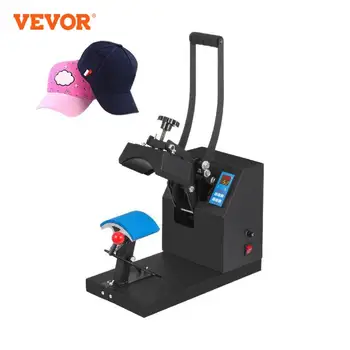 Термопресс VEVOR Hat Cap размером 5,5 x 3,5 дюйма, машина для тиснения сублимацией с теплопередачей, раскладушка с цифровым дисплеем для рекламы DIY