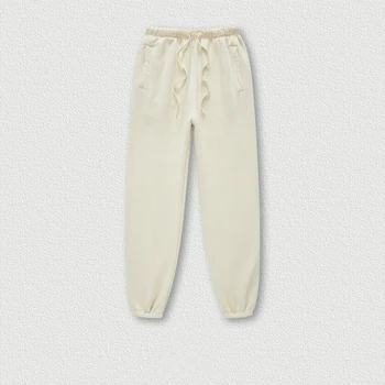 Толстые выстиранные спортивные штаны из флиса, мужские осенне-зимние свободные негабаритные эластичные завязки на талии, винтажные повседневные брюки