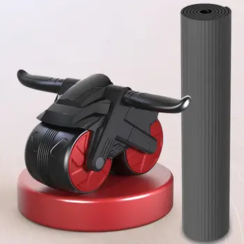 Тренажер для брюшного пресса Ab Workout Roller Легко настраивает сердечник с нескользящим колесом для брюшного пресса с автоматическим отскоком Высокая стабильность Низкая
