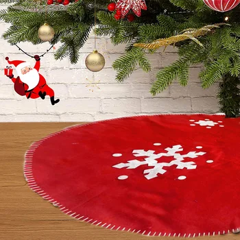 Украшение Рождественской елки Украшение Рождественского ковра Юбка из красной рождественской елки Нетканый ковер