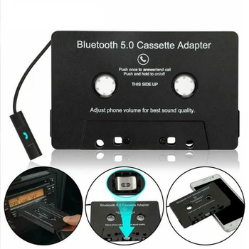 Универсальный кассетный адаптер, автомобильный аудиоприемник Bluetooth 5.0 для автомобильной кассетной стереосистемы