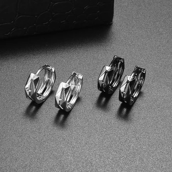 Уникальный дизайн, геометрические медные серьги-кольца, гипоаллергенные блестящие украшения в стиле панк, аксессуары, подарки для мужчин и женщин