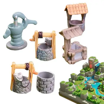Фигурки водяных колодцев Мини-маяка, колодцы для воды в сказочном саду, Мини-фонтан, Миниатюрный пруд, фигурки для украшения лужайки и сада