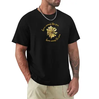 футболка here comes the sun с коротким рукавом, футболки на заказ, новое издание, футболки для мальчиков, мужские футболки с длинным рукавом