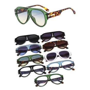 Футуристические солнцезащитные очки в круглой оправе с защитой от UV400 в стиле ретро, градиентные линзы Y2K, Солнцезащитные очки для пляжа/путешествий/ уличной одежды