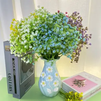 Цветок Babysbreath, искусственный поддельный цветок гортензии, ваза для поделок, Рождественский декор для дома, Свадебный декор для рабочего стола